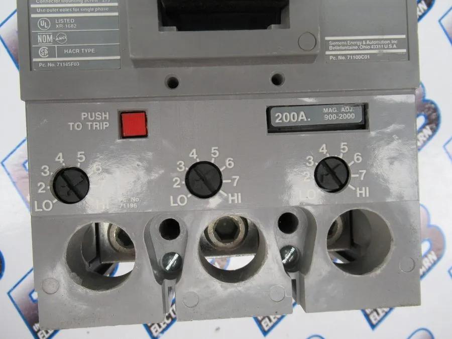 Автоматический выключатель Siemens HFD63B200 HFD63F250 200A 3-Pole 600V Sentron  — фото лота 1