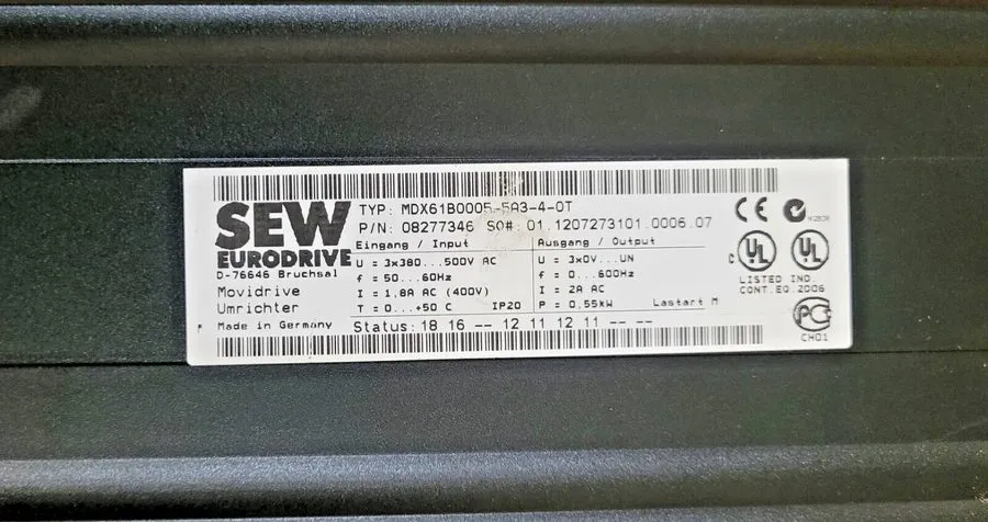 Частотный преобразователь SEW Eurodrive MDX61B0005-5A3-4-0T Movidrive 3-Phase 0.
