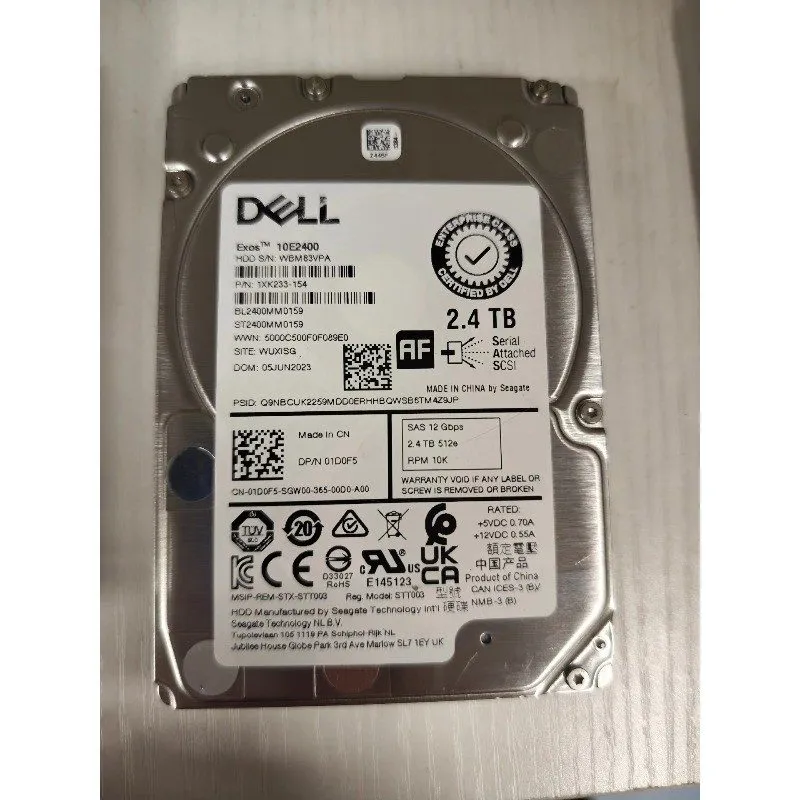 Жёсткий диск ST2400MM0159 Dell RWR8F 2.4TB 10K SAS 2.5" 12Gbps HDD Hard Drive 0R