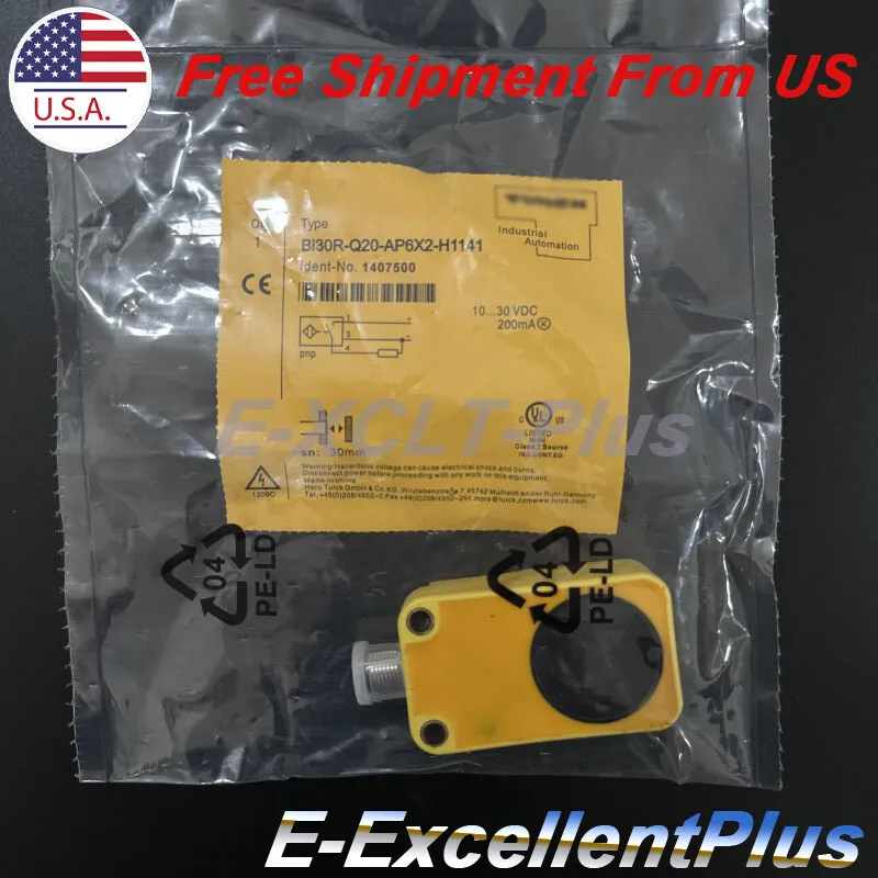 Датчик приближения TURCK BI30R-Q20-AP6X2-H1141 Proximity Sensor, 6mm Range, 10-3