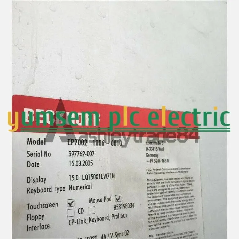 Beckhoff Industrial Control Touch Screen CP7002-1006-0010