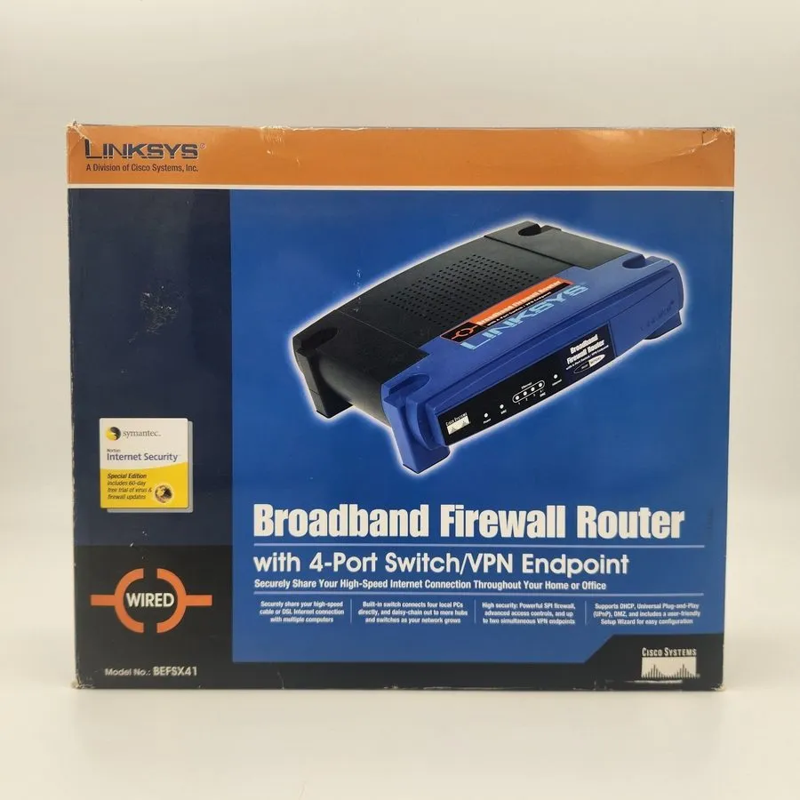 Маршрутизатор Cisco Linksys BEFSX41 Broadband Firewall Router 4-Port 10/100