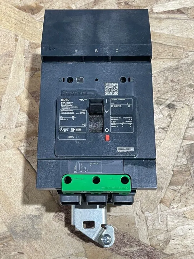Автоматический выключатель Square D BDA34080Y 80A 480V Circuit Breaker I-line 3 