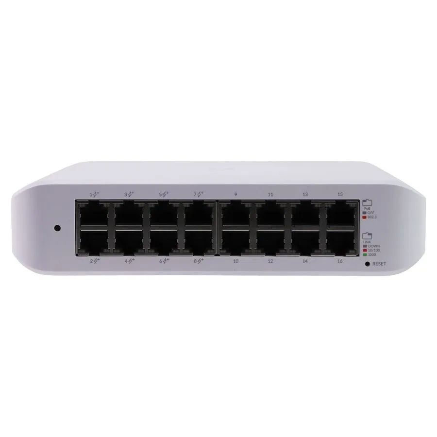 Коммутатор Ubiquiti Networks 45W UniFi 16-Port PoE Switch White (USW-Lite-16-PoE