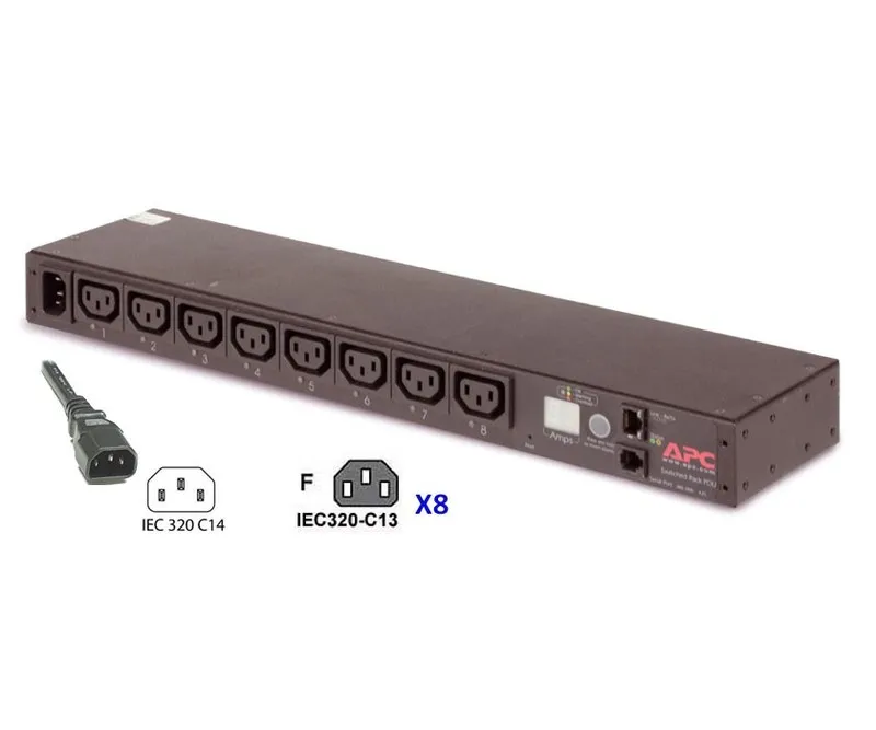 Блок розеток PDU APC Rack PDU 12A/208V, 10A/230V, C13 Switched 1U Rack Mount
