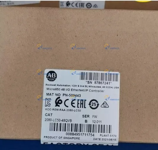 ПЛК Allen Bradley 2080-LC50-48QVB Micro850 48 I/O EtherNet/IP Controller