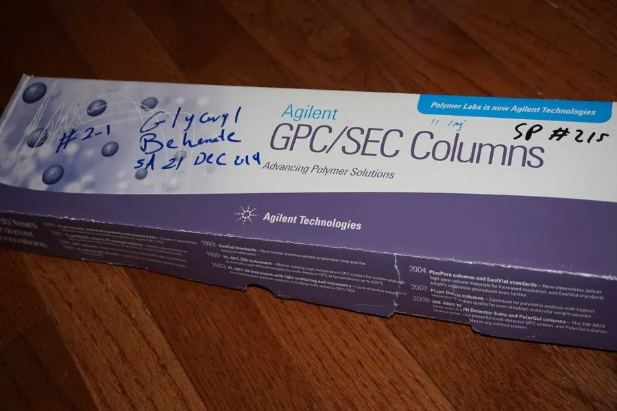 Хроматограф Agilent PLgel 100Å, 7.5 x 300 mm, 5 µm 100A column HPLC PL1110-6520