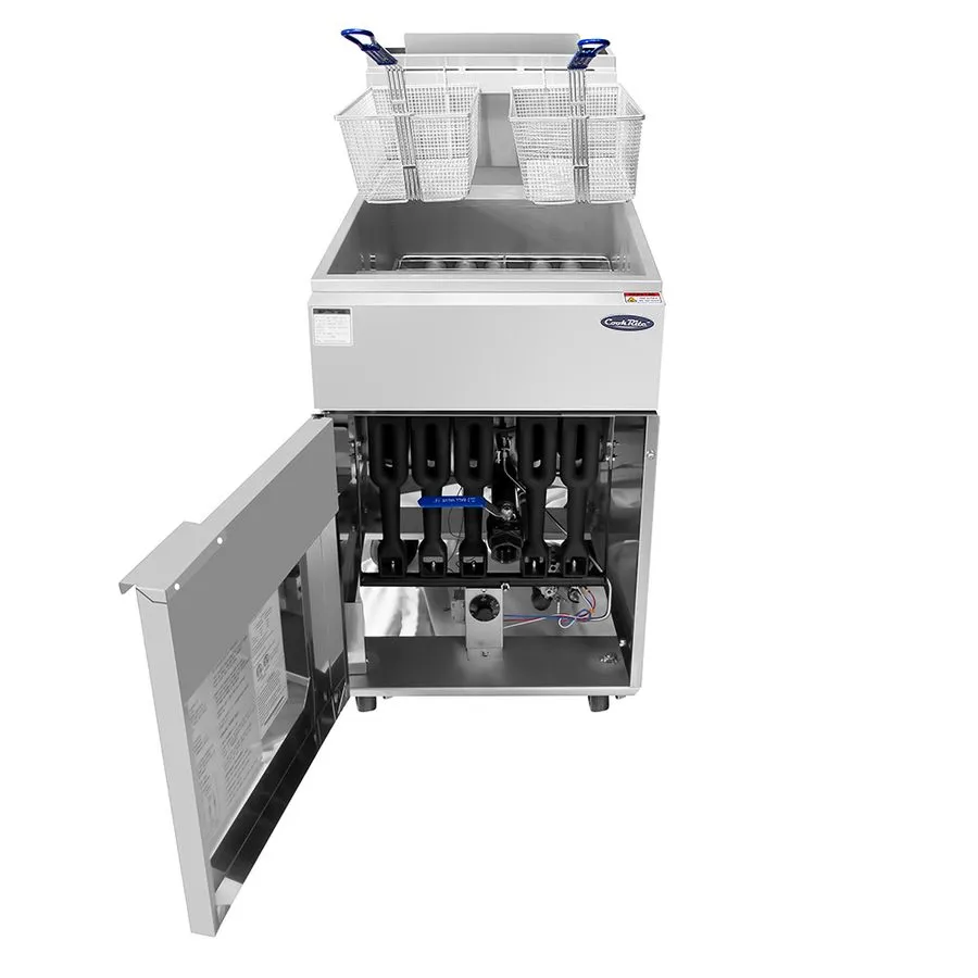 Фритюрница ATOSA ATFS-75 Commercial 5 Tube Stainless Steel Floor Deep Fryer 1500