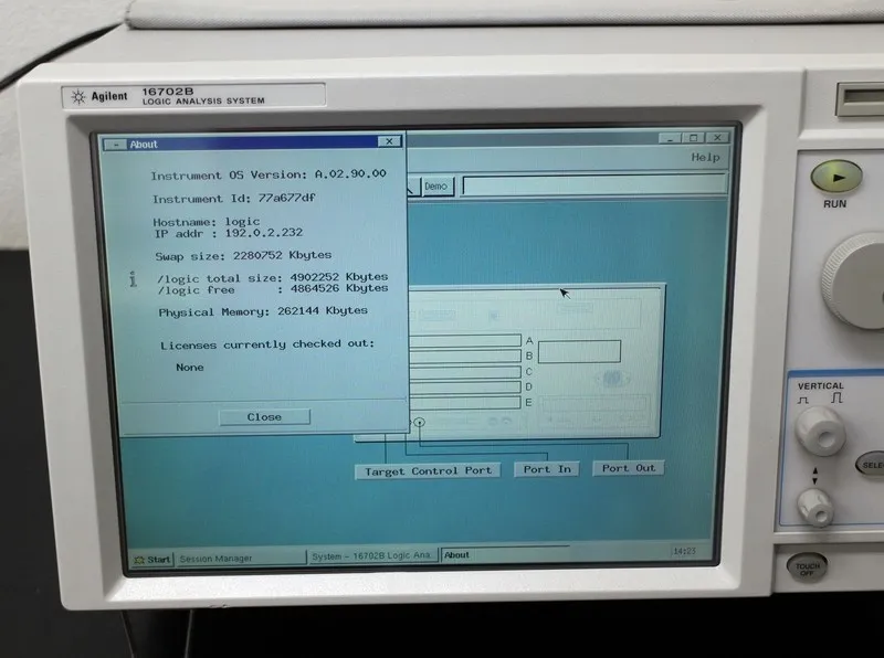 Логический анализатор Agilent Model: 16702B Logic Analyzer with HP: 16534A