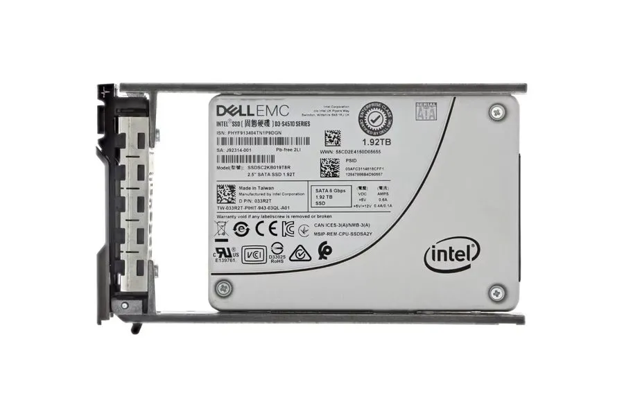 SSD-накопитель Dell 1.92TB SATA 6G RI 2.5" SSD 33R2T SSDSC2KBO19T8R with 14th-17 — фото лота 1