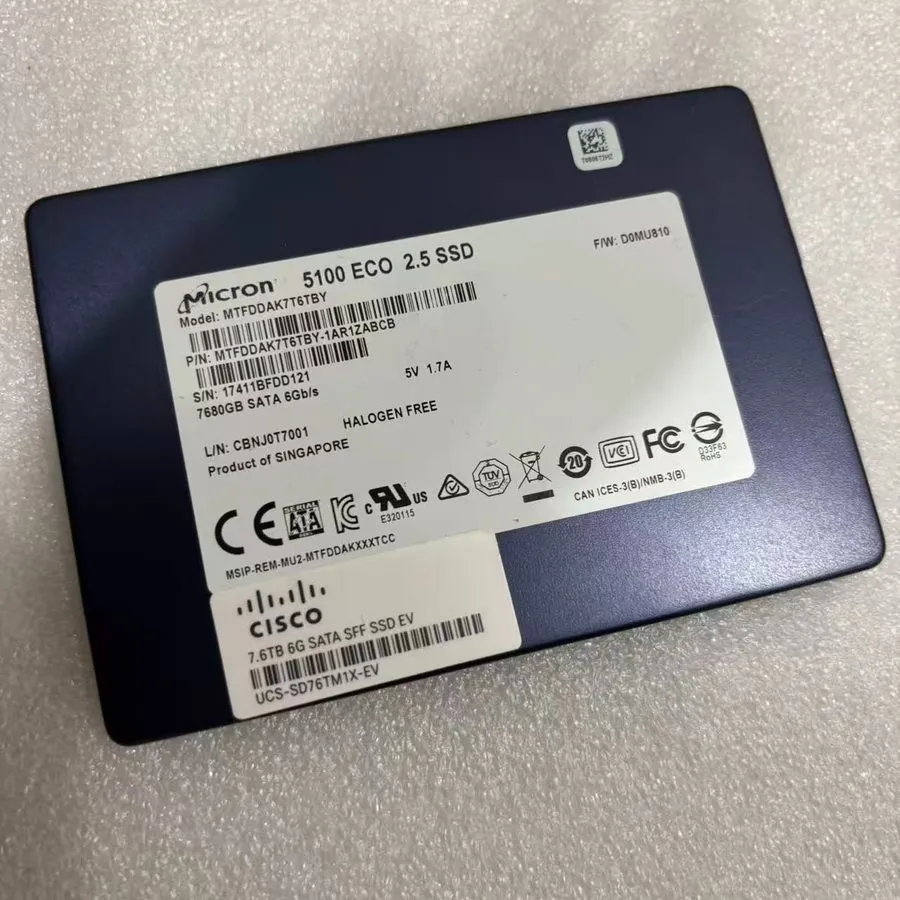 SSD-накопитель Micron MTFDDAK7T6TBY MTFDDAK7T6TBY-1AR1ZABCB 5100 ECO 7.68TB SATA