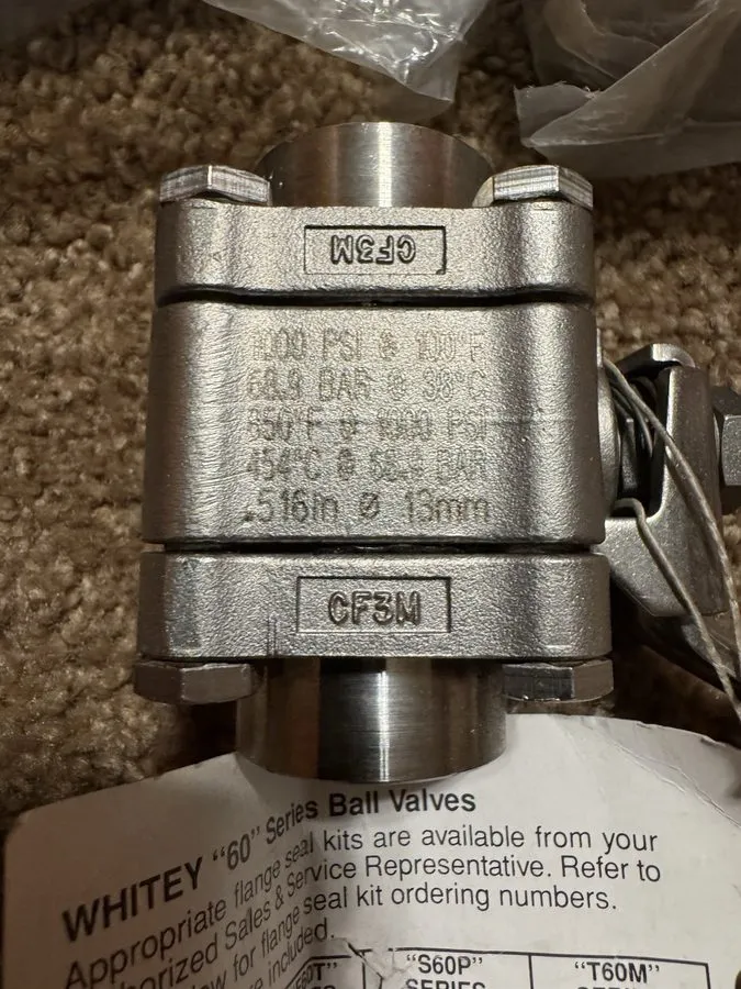 Клапан Swagelok SS-T63MSW8P 3-PIECE 60 Series Thermal Service Ball Valve