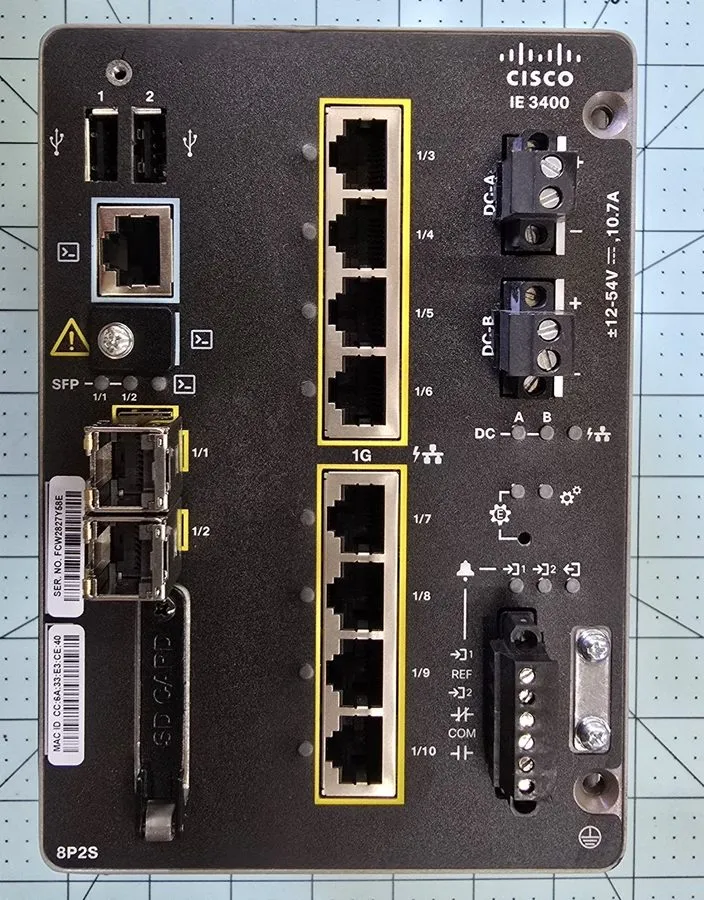 Коммутатор CISCO IE-3400-8P2S-E INDUSTRIAL ETHERNET SWITCH