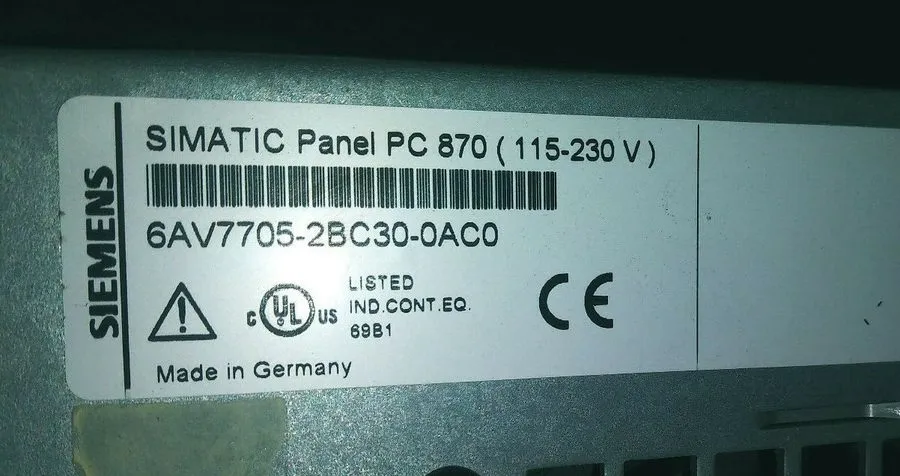 Промышленный компьютер SIEMENS 6AV7705-2BC30-0AC0 SIMATIC PANEL PC 870 15"
