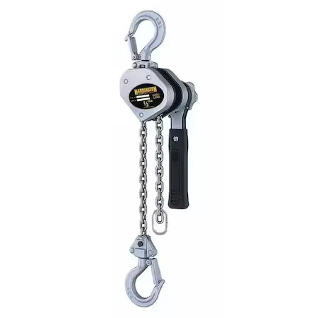 Таль HARRINGTON LX005-5 Lever Chain Hoist Hook Mounted 1,000 lb Lifting Cap 5 ft — фото лота 1