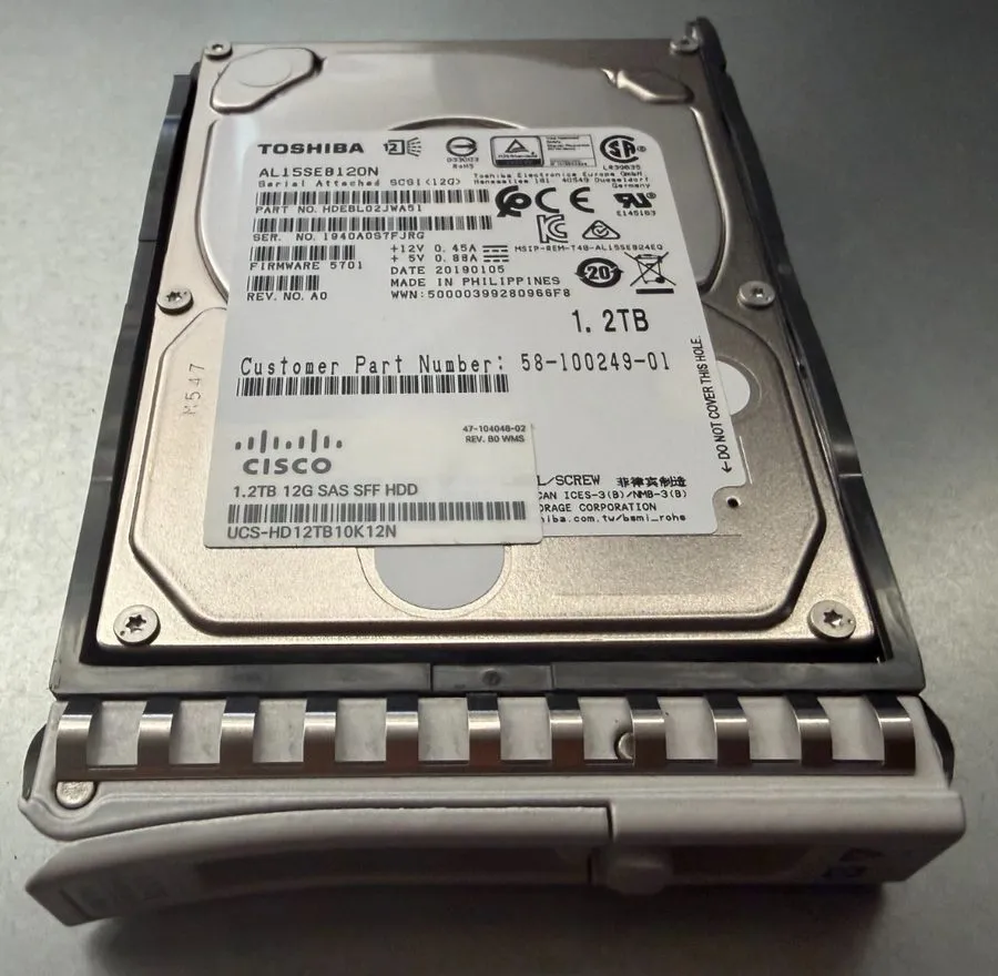 Жёсткий диск Cisco 1.2TB 12G 2.5" 10K SAS SFF HDD UCS-HD12TB10K12N AL15SEB120N