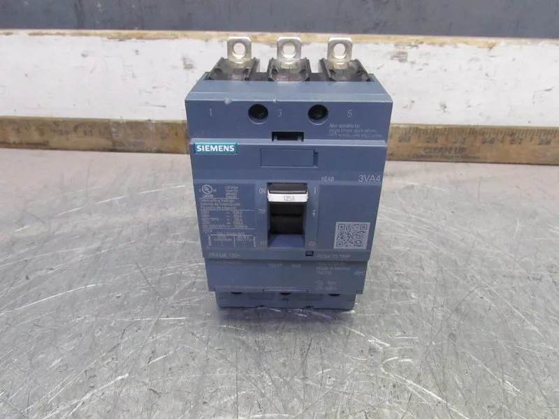 Автоматический выключатель Siemens 3VA4112-4ED34-0AA0 3 Pole, 125 Amps, 480 Volt