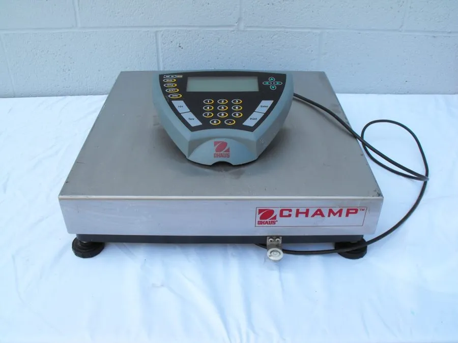 Весы OHAUS Champ Square #CQ100L Stainless Steel Platform Scale & Controller — фото лота 1