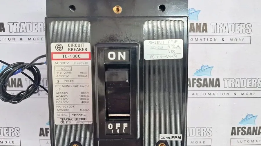 Автоматический выключатель Terasaki Electric TL-100C Circuit Breaker 40A 3Poles 