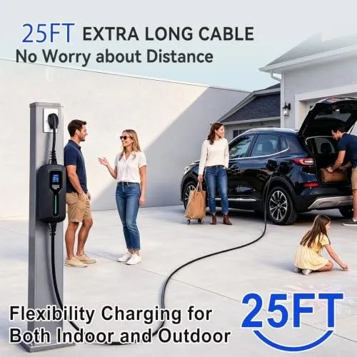 Аккумулятор EV Charger Level 2,NEMA 10-30, 30A/25ft,6.6KW Portable Electric Vehi