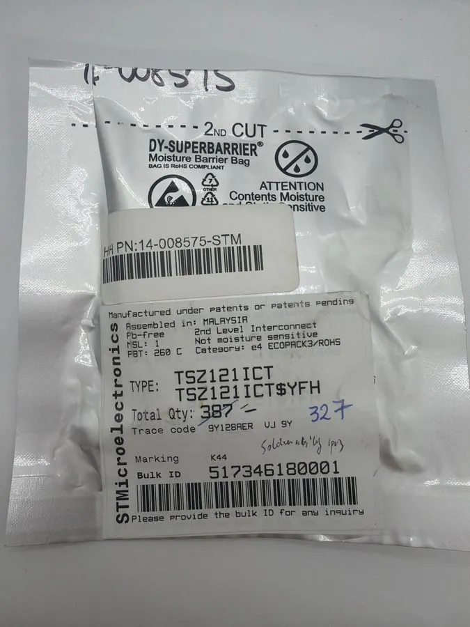 Микросхема STMicroelectronics TSZ1211ICT Dual Op-Amp IC Partial Reel — фото лота 1