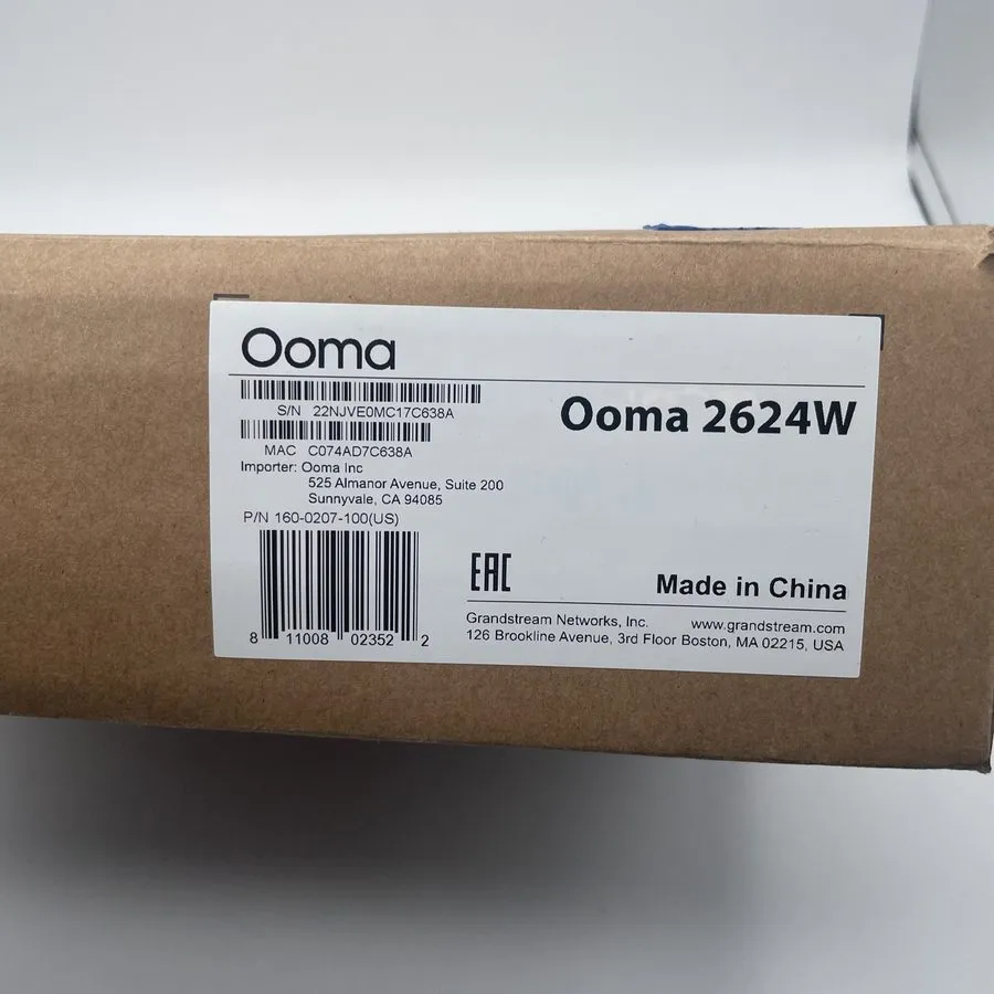 IP-телефон Ooma 2624W Grandstream 8-Line Wi-Fi IP Corded Conferece Phone Black — фото лота 1