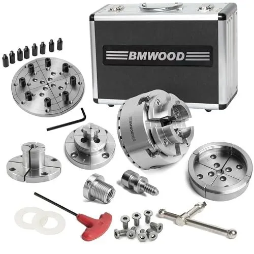 Режущий инструмент Wood Lathe Chuck 3-3/4" Self Centering Chuck Set,1-1/4”x 8TPI — фото лота 1