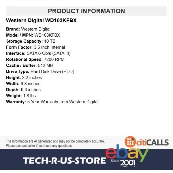 Жёсткий диск Western Digital WD103KFBX-SINGLE 10TB WD Red Pro NAS 3.5" SATA 512M — фото лота 1