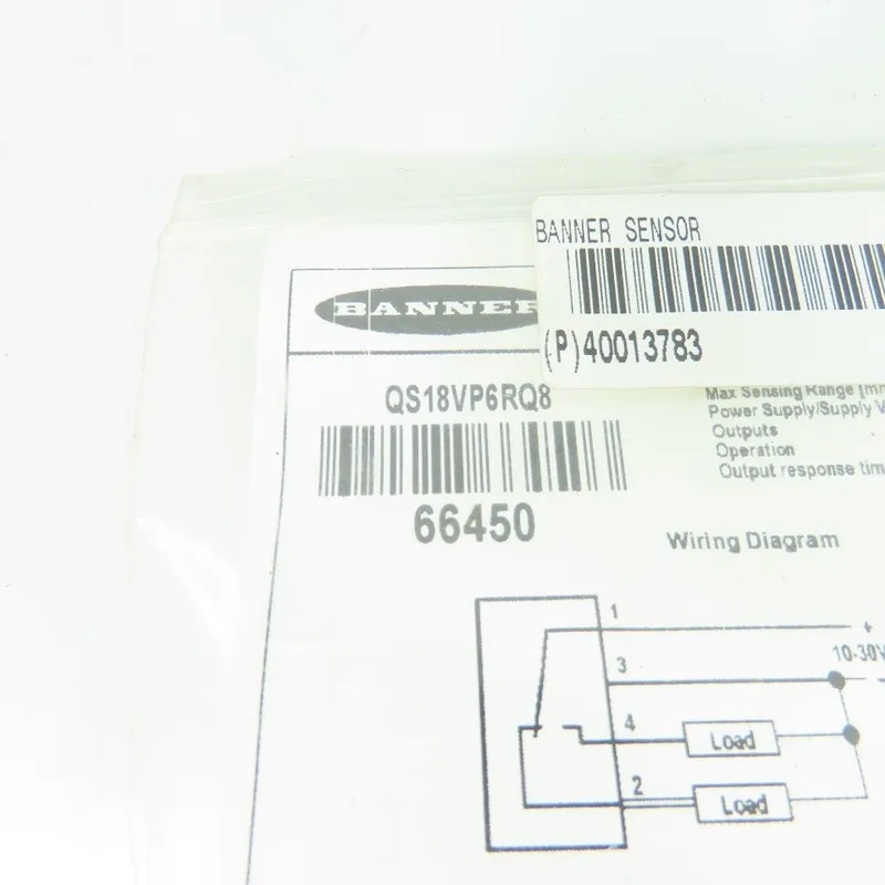 Фотоэлектрический датчик Banner QS18VP6RQ8 Photoelectric Sensor 10-30VDC PNP