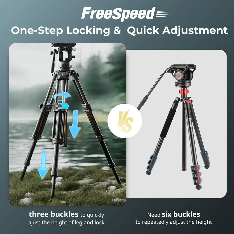 Оборудование видеонаблюдения SmallRig AD-50Pro Heavy Duty Tripod Dual-Mode QR Pl — фото лота 2