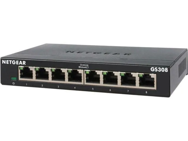 Коммутатор NETGEAR GS308 GS308-300PAS 8-Port Gigabit Ethernet Unmanaged Switch