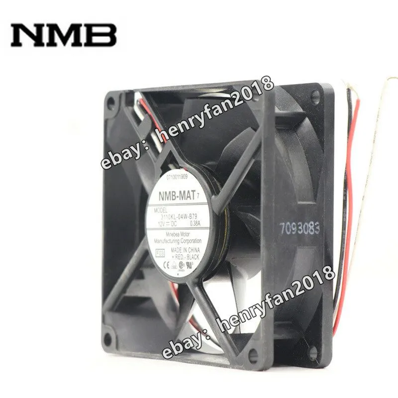 Вентилятор NMB Fan 3110KL-04W-B79 DC 12V 0.38A 80 25mm 3-wire Cisco Switches Coo
