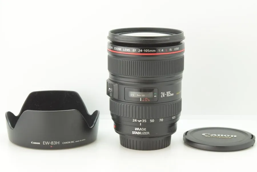 Объектив Canon EF 24-105mm f/4 L IS USM Zoom Lens w/ EW-83H Hood From JAPAN