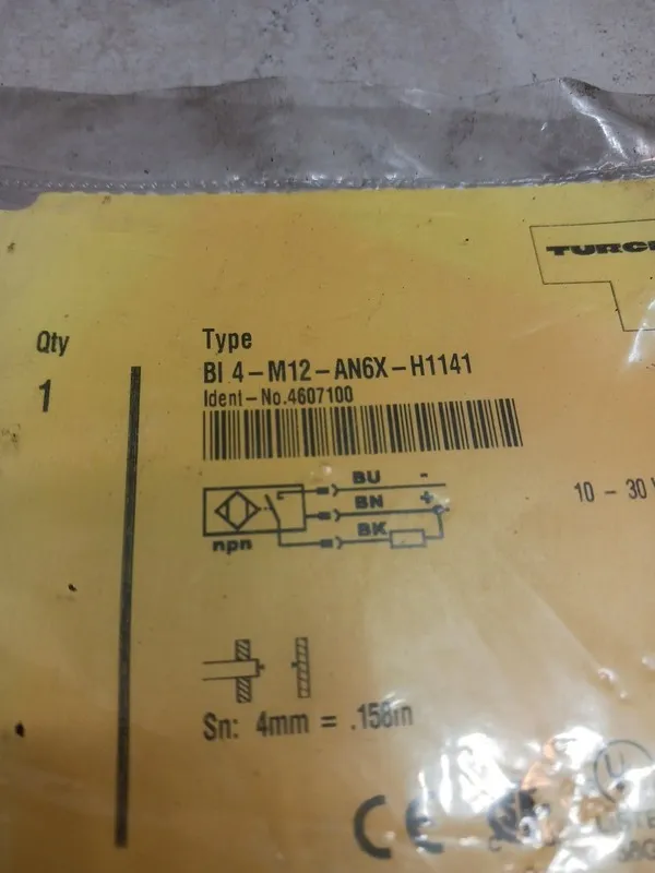 Датчик приближения Turck Bi4-M12-AN6X-H1141 Proximity Sensor, 4mm SN, 10-30VDC, 