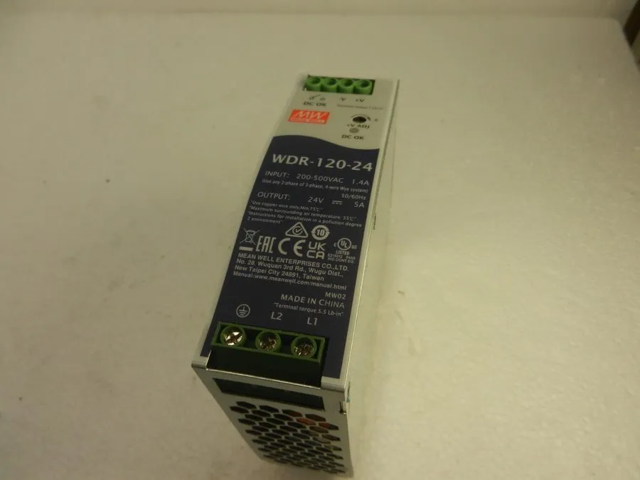 Блок питания MEAN WELL WDR-120-24 120W 24V 5A DIN Rail Power Supply 180-550VAC