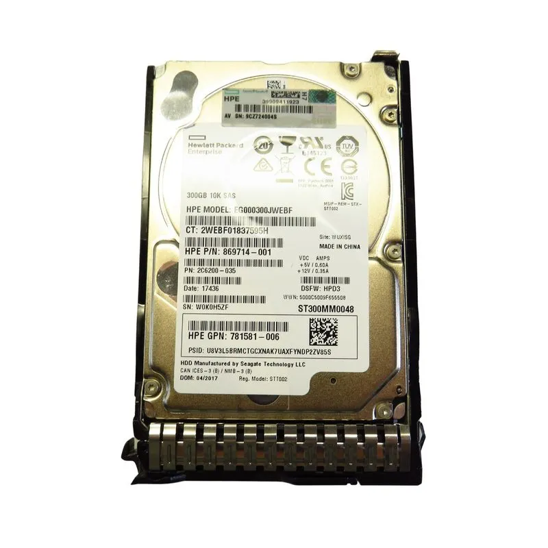 Жёсткий диск HPE 872475-B21 872735-001 SAS 10K SFF 300GB 12G 2.5" DC SC HDD Hard — фото лота 3