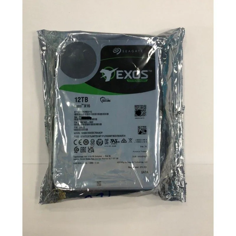 Жёсткий диск Seagate Exos X16 ST12000NM001G 12TB Hard Drive Internal SATA/600 72
