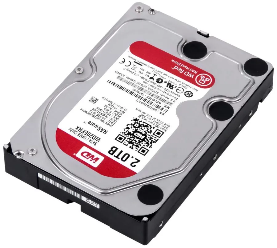 Жёсткий диск Western Digital Red Plus 2TB WD20EFRX NAS HDD 5400 RPM 64MB SATA II