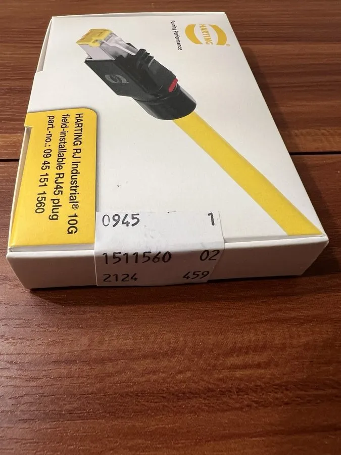 Разъём HARTING 09451511560 10G RJ45 plug Cat6, 8p IDC straight 09 45 151 1560