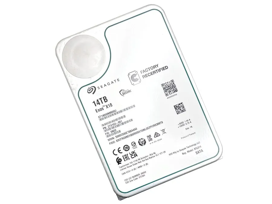 Жёсткий диск Seagate 14TB Exos X18 7200RPM SATA 6Gb/s 256MB 3.5" Enterprise HDD  — фото лота 2
