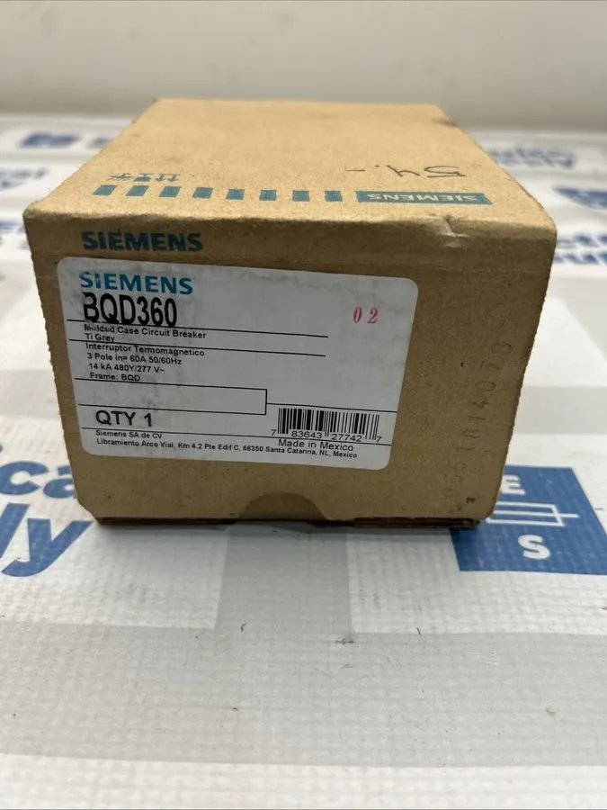 Автоматический выключатель Siemens BQD360 60A, 480V AC Molded Case Circuit Break
