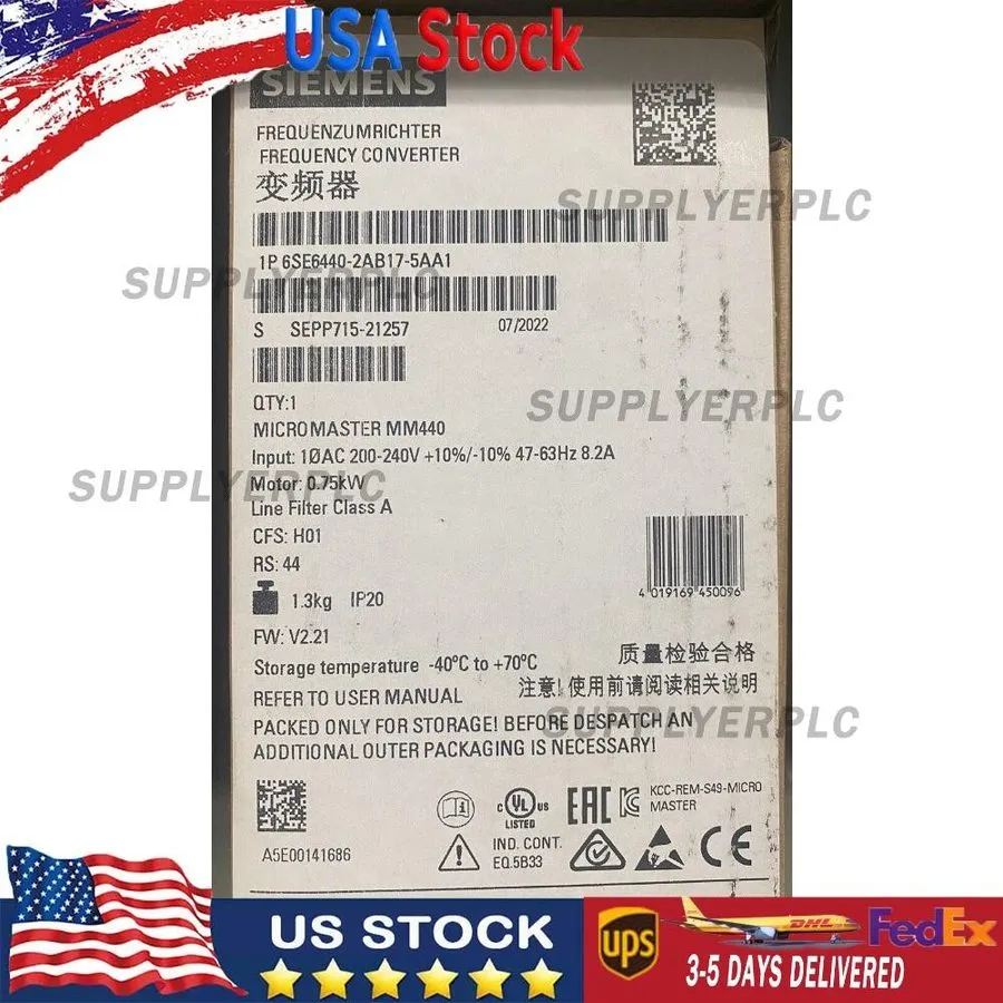 Частотный преобразователь Siemens 6SE6440-2AB17-5AA1 MICROMASTER440 without filt