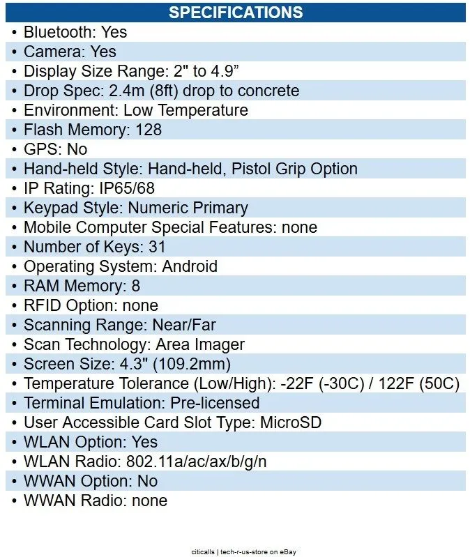 Терминал сбора данных Honeywell CK67-X0N-5EC1C2G CK67 Mobile Computer
