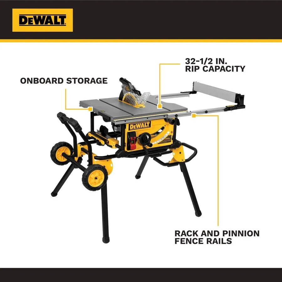 Оборудование ЧПУ The DeWalt DWE7491RS is a powerful 10-inch jobsite table saw — фото лота 2