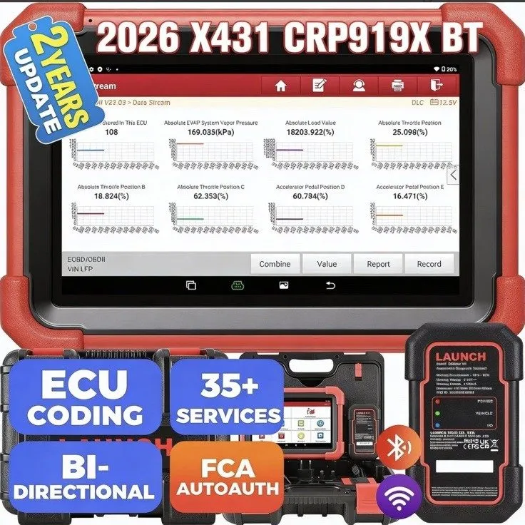 Диагностический сканер 2026 LAUNCH X431 CRP919XBT All System Wireless Bidirectio