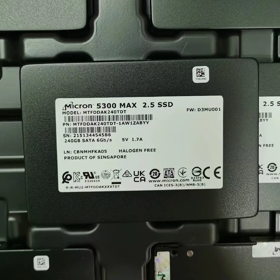 SSD-накопитель MICRON 5300 MAX 240GB SSD SATA 6Gb/s MTFDDAK240TDT-1AW1ZABYY FW:D