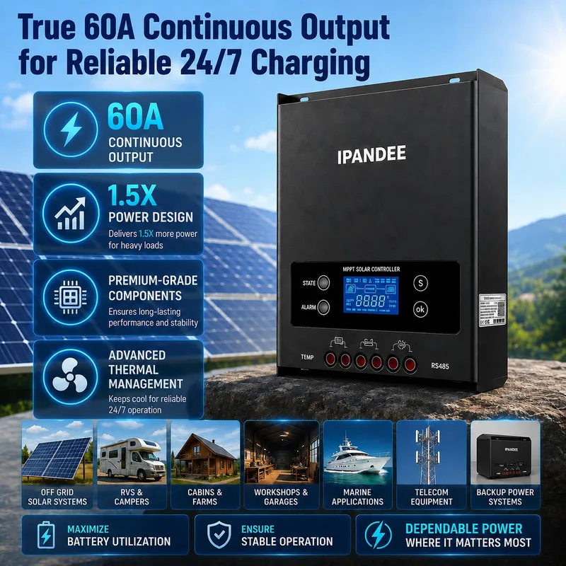 Аккумулятор 3120W 60A MPPT Solar Panel Regulator Charge Controller 12V/24V/36/48