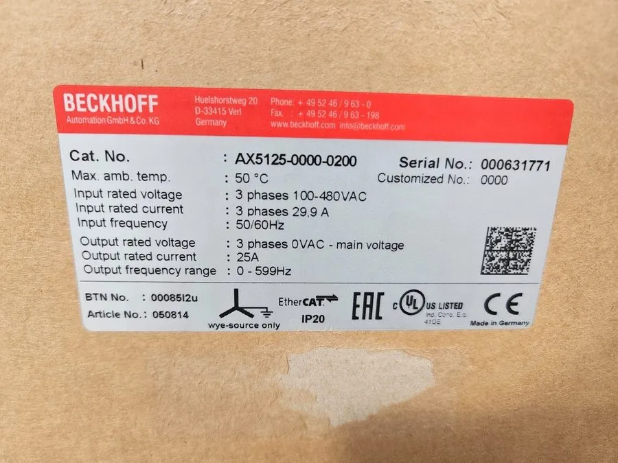Сервопривод BECKHOFF AX5125-0000-0200