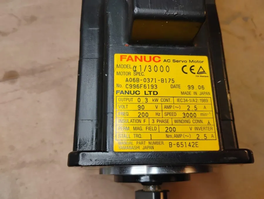 Серводвигатель FANUC A06B-0162-B175 AM6/3000 AC Servo Motor 6.0A 3000rpm 144V B-