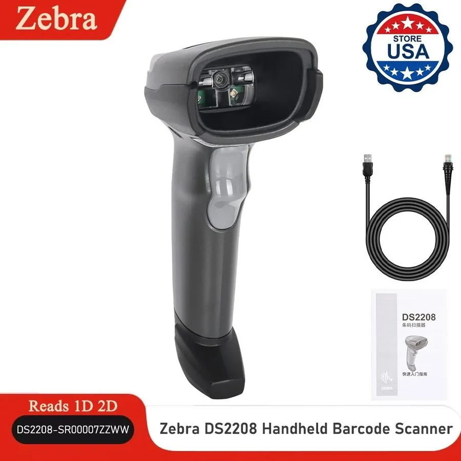 Сканер штрих-кода Motorola Zebra Symbol Barcode Scanner DS2208-SR00007ZZWW w/ St